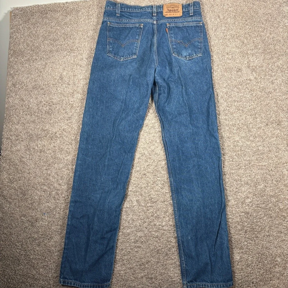Vintage Levis 505 Straight Leg Jeans‎ Mens 32x34 Blue Orange Tab Denim Pants 90s